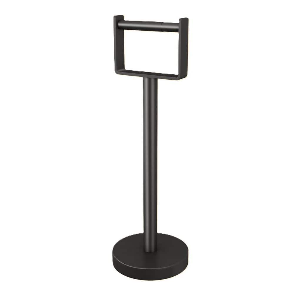 Freestanding Toilet Paper Holder in Black, Stainless Steel Toilet Paper Stand, Extra-Weighted Base No Tipping price history on PriceWatchPro