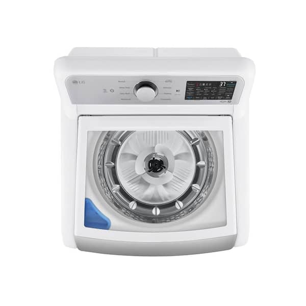 WT7405CW by LG - 5.3 cu.ft. Mega Capacity Smart wi-fi Enabled Top Load  Washer with 4-Way™ Agitator & TurboWash3D™ Technology