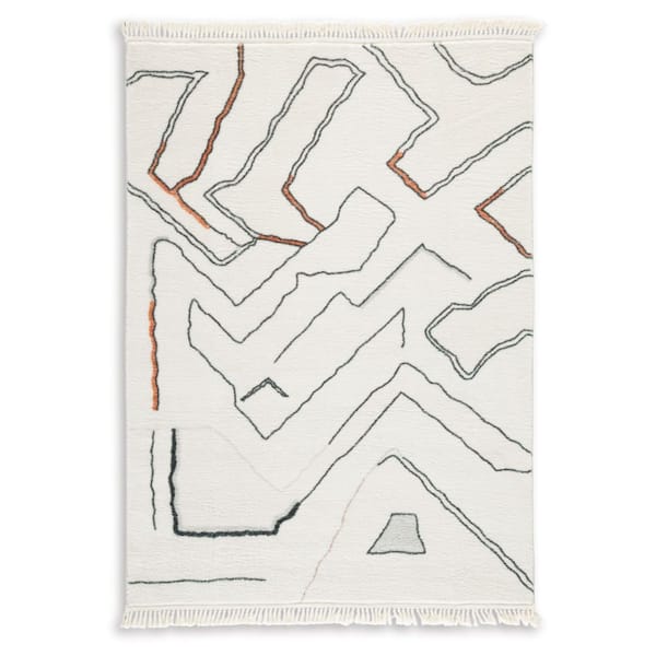 Signature DESIGN BY ASHLEY Cadeworth Beige 8 ft. x 10 ft. Abstract Area Rug