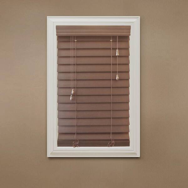 Home Decorators Collection Maple 2-1/2 in. Premium Faux Wood Blind - 54 in. W x 48 in. L (Actual Size 53.5 in. x W 48 in. L)