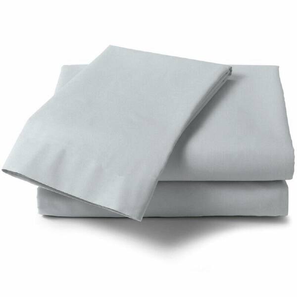 CONTEXT Queen Size Ice Blue Soft Wrinkle Free Microfiber Bed Sheet Set with Pillow Covers