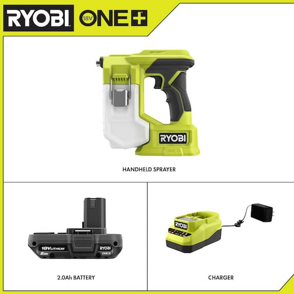 RYOBI ONE+ 18V Cordless Handheld Sprayer and Ah Compact Battery and Charger Starter Kit PSP01B-PSK005 - The Home Depot