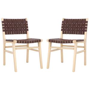 Taika Cognac/Light Natural 18 in. Wood Dining Chair (Set of 2)