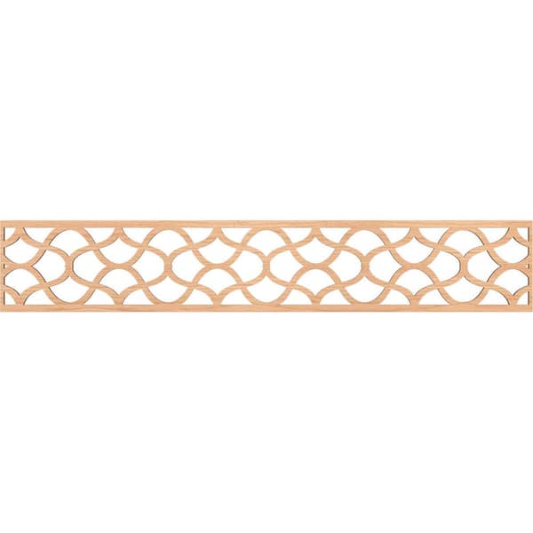 Ekena Millwork Resort Fretwork 0.375 in. D x 46.625 in. W x 8 in. L Hickory Wood Panel Moulding