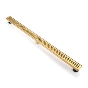 48 in. 304 Stainless Steel Linear Shower Drain in Gold