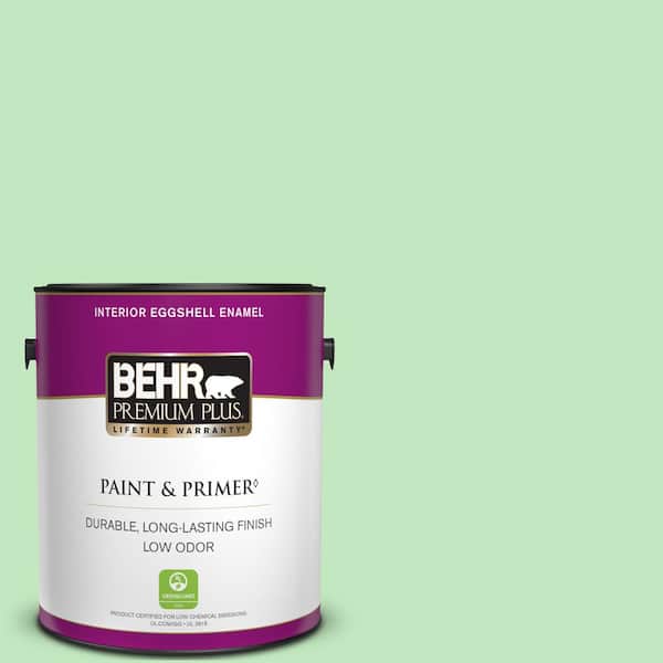 BEHR PREMIUM PLUS 1 gal. #450A-3 Mountain Mint Eggshell Enamel Low Odor Interior Paint & Primer