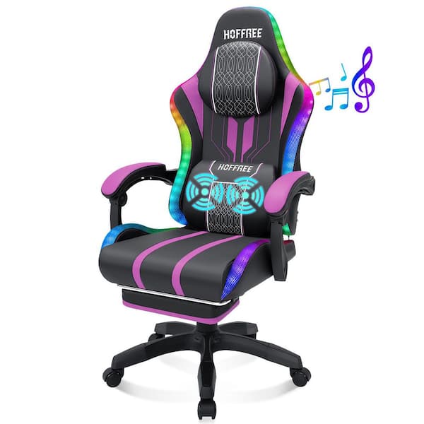Costway Polyurethane Height Adjustable Swivel Gaming Chair