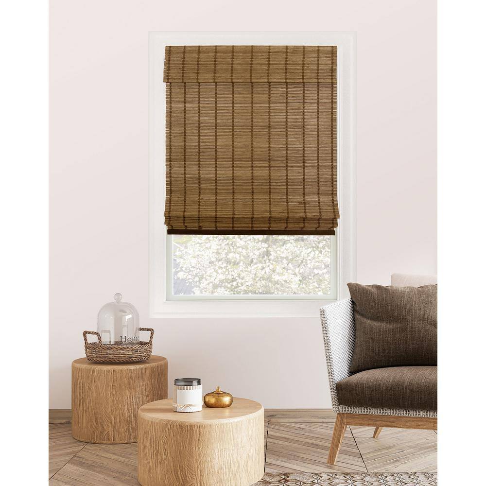 Light Filtering Cordless Natural Woven Bamboo Window Shade 34 in. W x 64 in. L - Elk price history on PriceWatchPro
