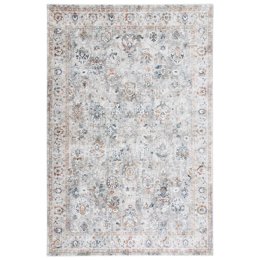 Dream 5 ft. x 8 ft. Ivory/Light Gray Distressed Border Area Rug