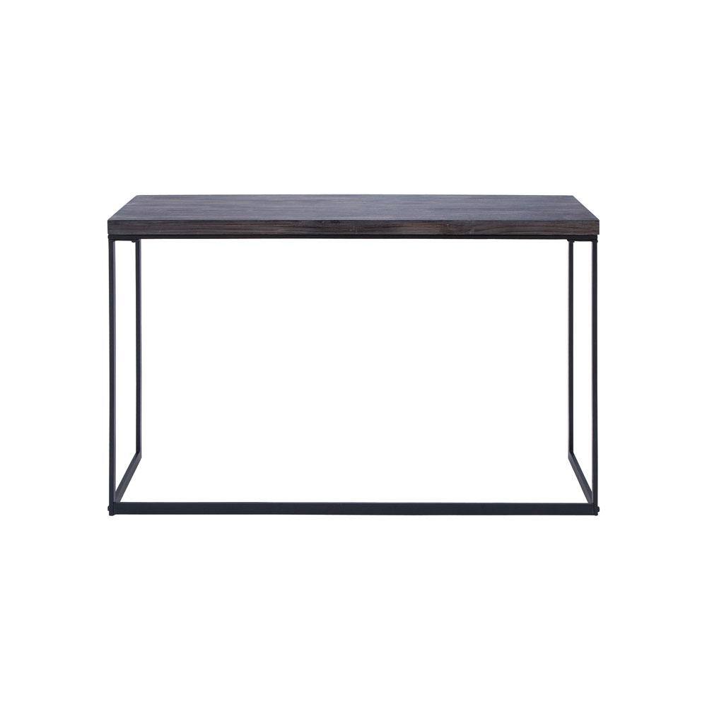 Litton Lane 52 in. Black Extra Large Rectangle Wood Console Table with