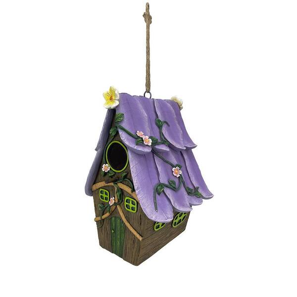 RCS Gifts Bird House Purple Roof