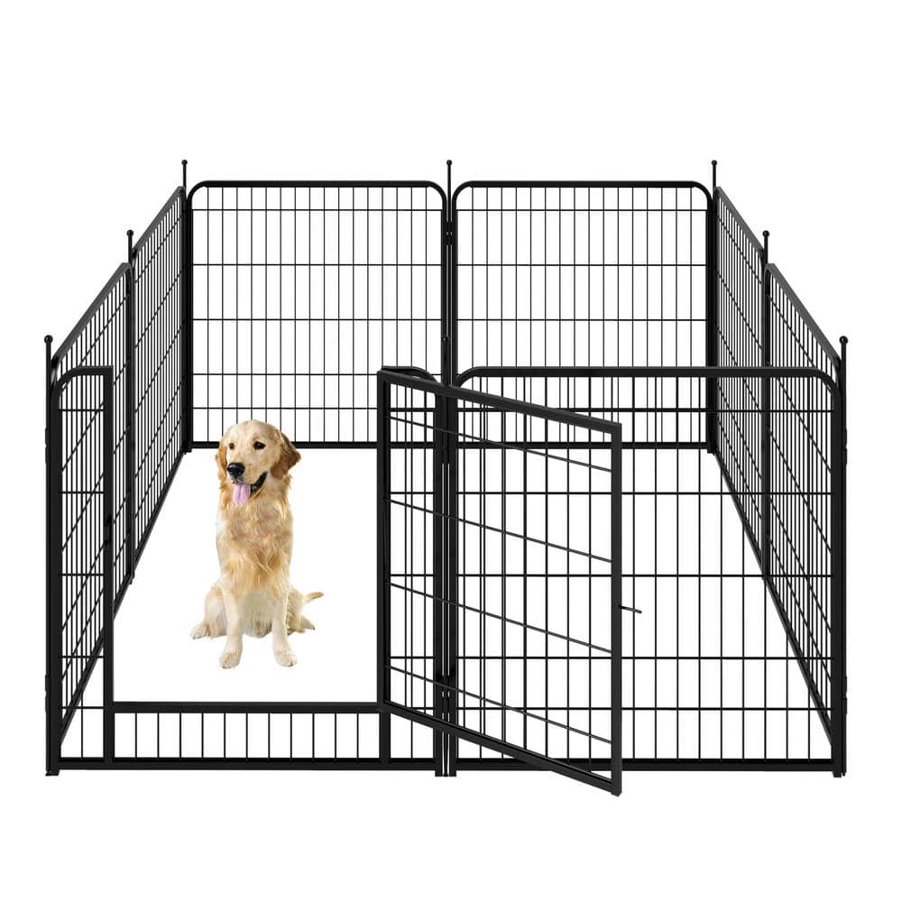 31.5 in. H x 12.6 in. W Metal Pet Fence Playpen Kit Indoor/Outdoor Heavy Du