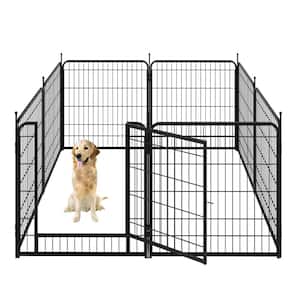 31.5 in. H x 12.6 in. W Metal Pet Fence Playpen Kit Indoor/Outdoor Heavy Duty Pet Dog Fence Playground (8-Pieces )