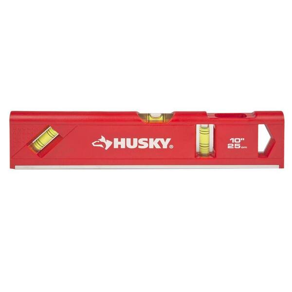 Husky - 24 in. Box Level with OPTIVISION Plus Free 10 in. Magnetic Torpedo Level with Metal Frame