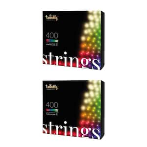 105 ft. 400 LED RGB Multi-Color and White String Lights, WiFi Control (2-Pack)
