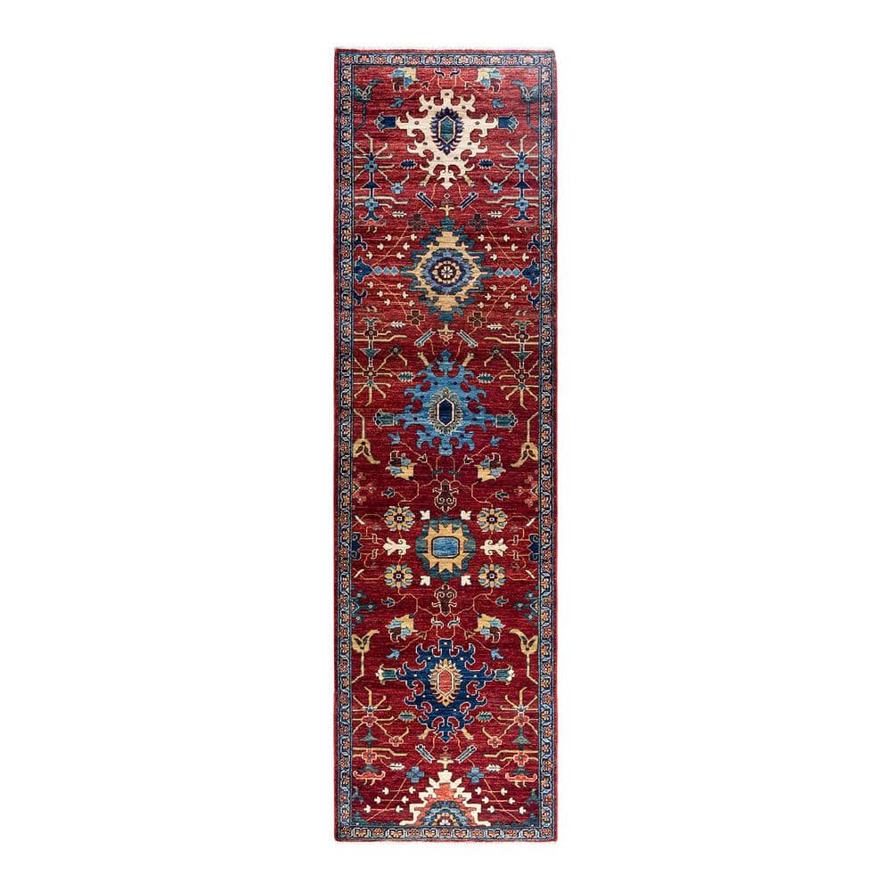 Serapi Red 3 ft. x 10 ft. Tribal Wool Indoor Area Rug price history on PriceWatchPro