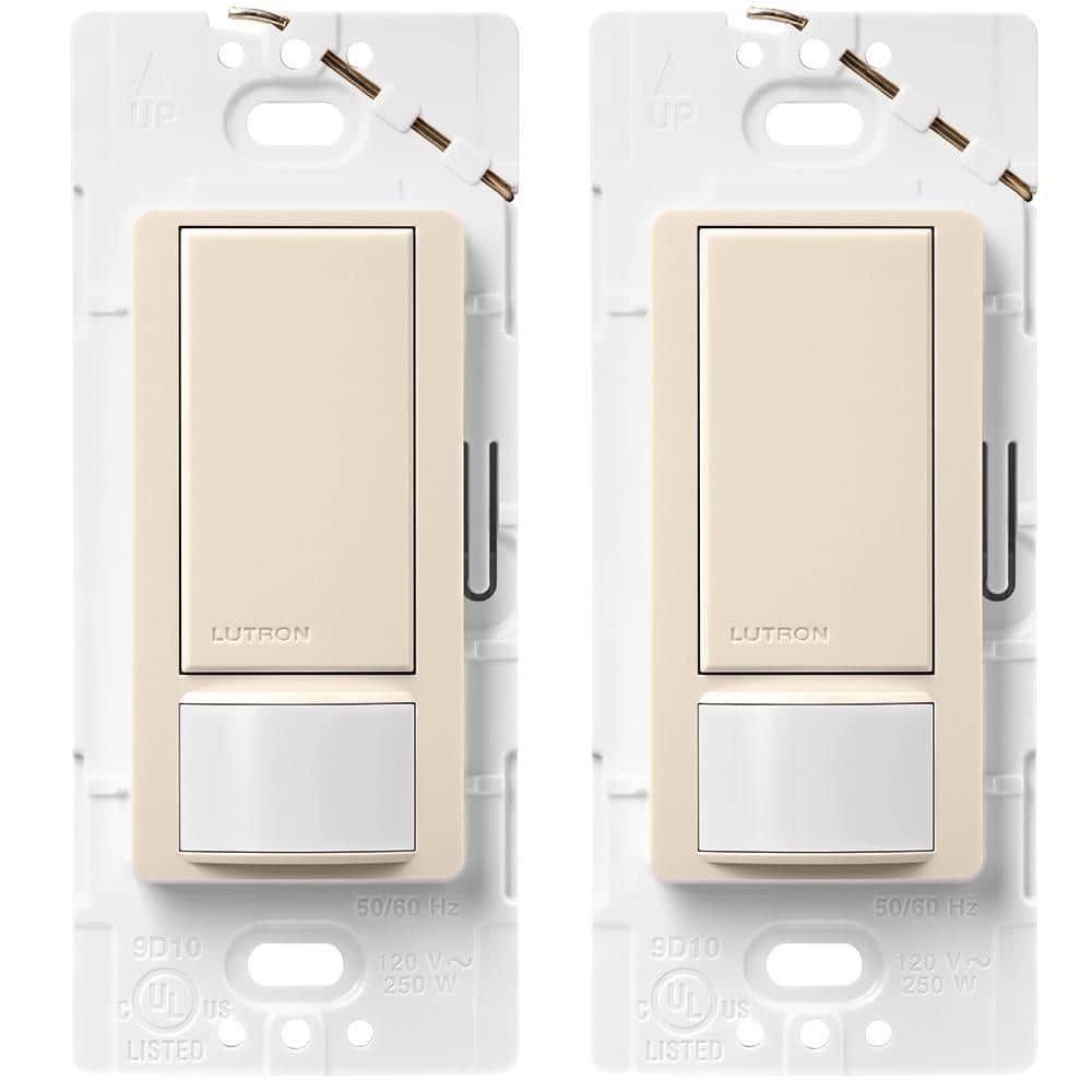Lutron Maestro Motion Sensor Switch, 2 Amp/SinglePole, Light Almond