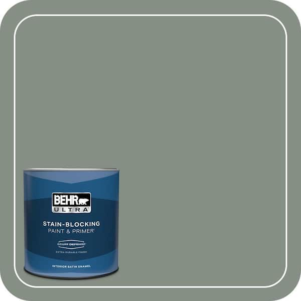 BEHR ULTRA 1 qt. #ECC-49-3 Forest Moss Extra Durable Satin Enamel Interior Paint & Primer