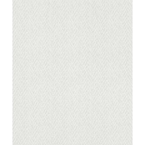 Sisal Weave Texture White Matte Finish Vinyl on Non-Woven Non-Pasted Wallpaper Roll