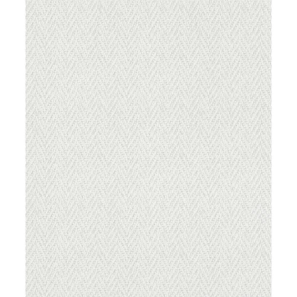 Sisal Weave Texture White Matte Finish Vinyl on Non-Woven Non-Pasted Wallpa