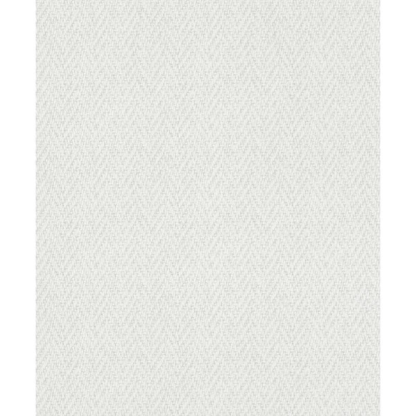 Unbranded Sisal Weave Texture White Matte Finish Vinyl on Non-Woven Non-Pasted Wallpaper Sample