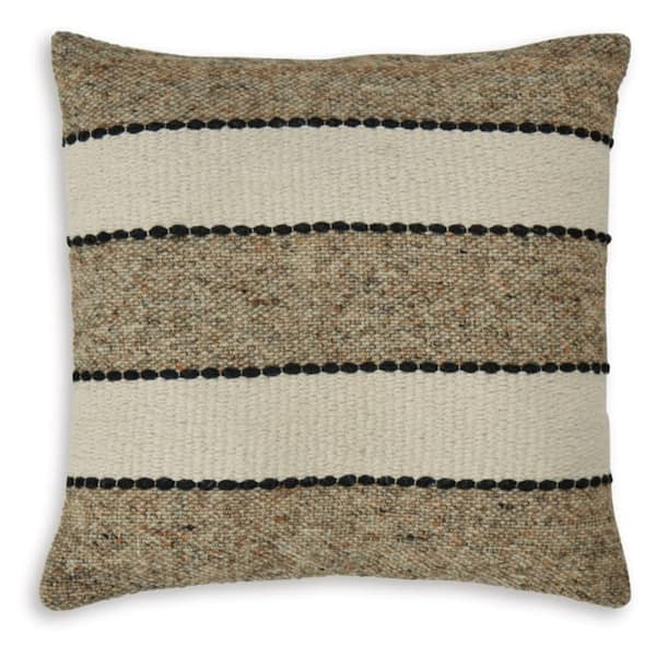 Signature DESIGN BY ASHLEY Rueford Brown/Beige Striped Polyester 5 in. X 20 in. Throw Pillow