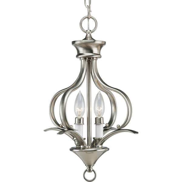 Trinity 2-Light Brushed Nickel Pendant