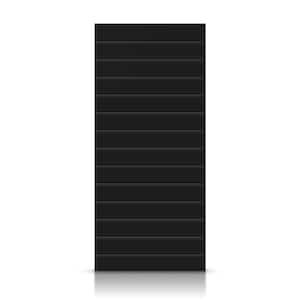 36 in. x 80 in. Hollow Core Black Stained Composite MDF Interior Door Slab