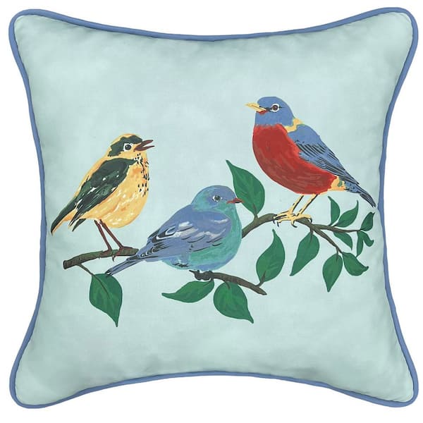 Songbird Garden Outdoor Throw Pillow (Set of 2)