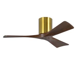 Irene 42 in. Indoor/Outdoor Brushed Brass Ceiling Fan with Remote Control and Wall Control