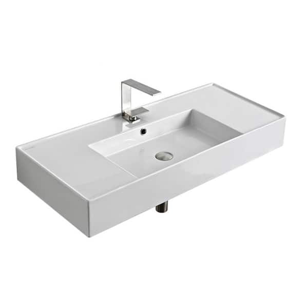 Nameeks Teorema 2-Wall Mounted Bathroom Sink in White