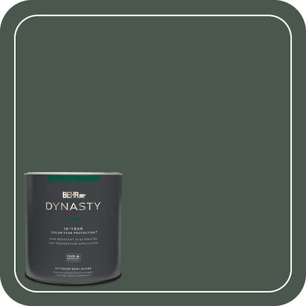 BEHR DYNASTY 1 qt. #ECC-45-3 Conifer Semi-Gloss Exterior Stain-Blocking ...