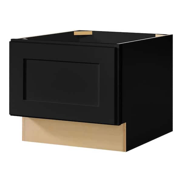 Avondale 18 in. W x 16.5 in. H x 24 in. D Ready To Assemble Plywood Shaker Drawer Bench Base in Raven Black