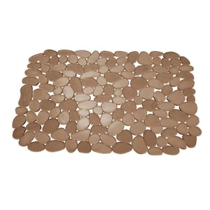 11.75 in. Pebblz Large Sink Mat in Amber