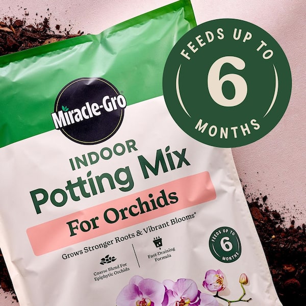 Miracle-Gro Indoor Potting Mix for Orchids 8 qt. Soil For Indoor Container  Plants, Coarse Blend for Epiphytic Orchids 74778430 - The Home Depot