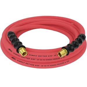 ULR 3/8 in. ID x 25 ft. (3/8 in. MNPT) Ultra-Lightweight Durable Rubber Air Hose for Extreme Environments