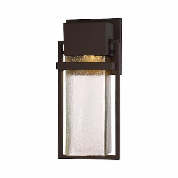 Designers Fountain Fairbanks 15 in. Rustique Integrated LED Outdoor Line Voltage Wall Sconce