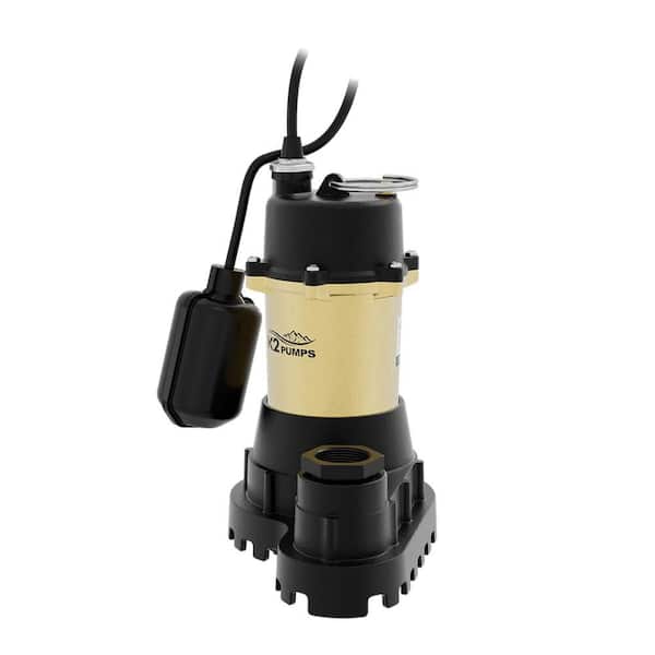 1/3 HP Heavy-Duty Cast Iron Sump Pump with Piggyback Vertical