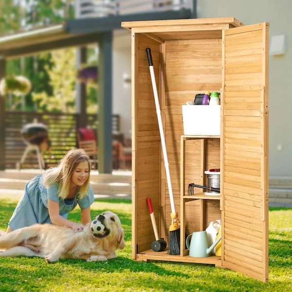VEVOR Outdoor Storage Shed, 95 Gal, 31.5 in. D x 19.7 in. W x 63.8