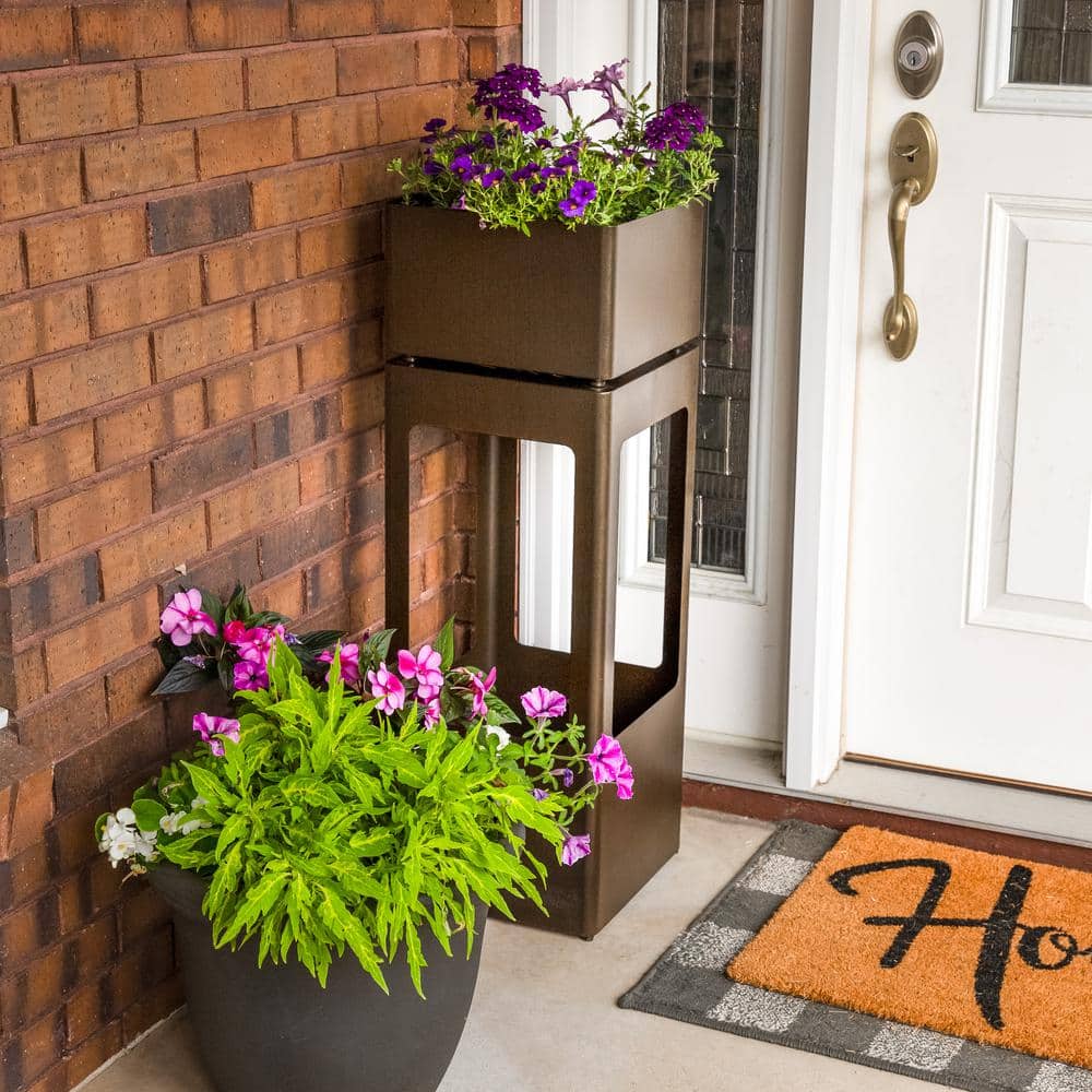 Serene Showers 36" Tall Zinc Outdoor Water Fountain with LED Lights