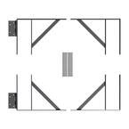 Heavy-Duty Steel Gate Hardware Kit in Matte Black (Fits Gates 24 in. to 72 in. W)