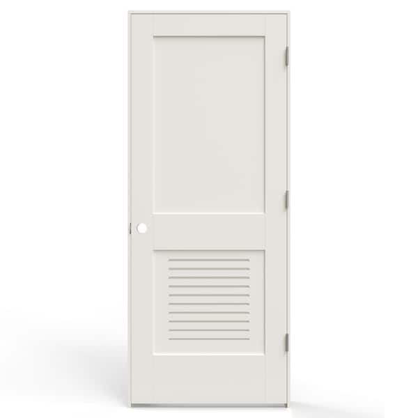 JELD-WEN 32 in. x 80 in. 2 Panel Left-Handed Primed MDF Wood