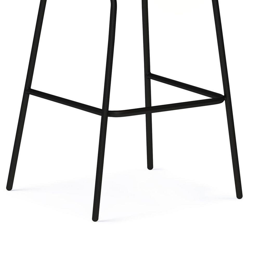Jolie Distressed Charcoal Grey Faux Leather Counter Height Stools