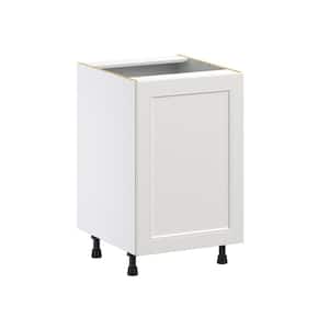 Littleton 21 in. W x 24 in. D x 34.5 in. H Painted Gray Shaker Assembled Base Kitchen Cabinet with 3 Inner Drawers