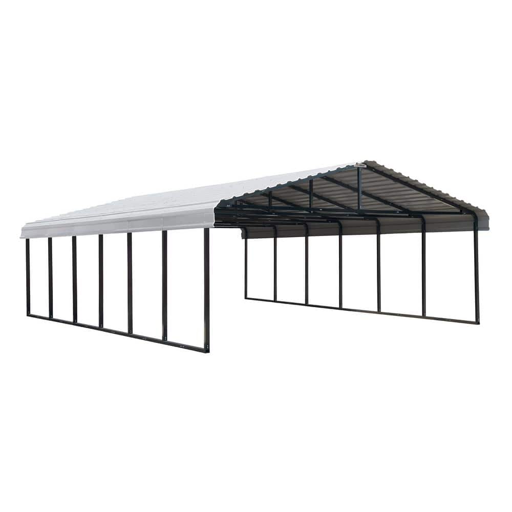 Eggshell 20' x 29' Galvanized Steel Double Carport