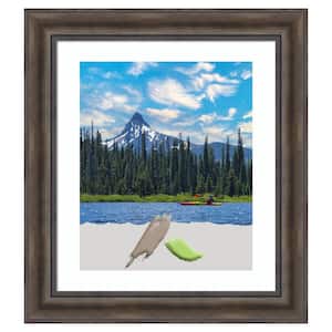 Rustic Pine Brown Wood Picture Frame Opening Size 20x24 in. (Matted To 16x20 in.)
