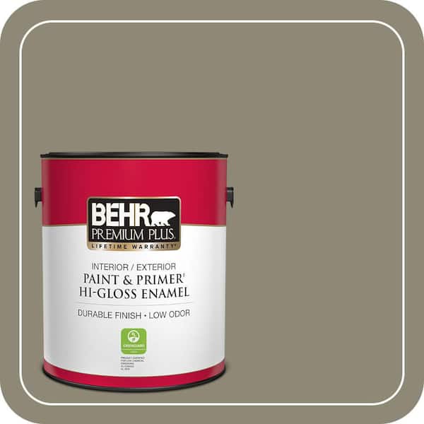 BEHR PREMIUM PLUS 1 gal. #780D-6 Witch Hazel Hi-Gloss Enamel Interior/Exterior Paint & Primer