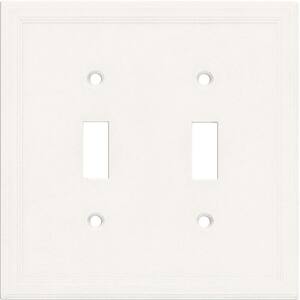 White 2-Gang Toggle Wall Plate (1-Pack)