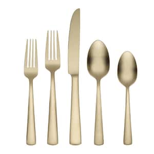 Aptitude 20-Piece Champagne 18/0-Stainless Steel Flatware Set (Service For 4)