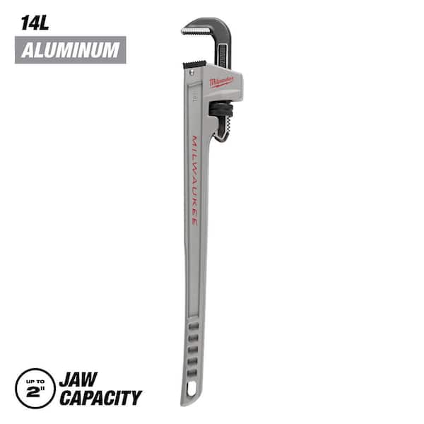 14 in. Aluminum Pipe Wrench with Power Length Handle